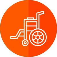 Wheel chair Vector Icon Design