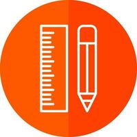 Ruler and pencil Vector Icon Design