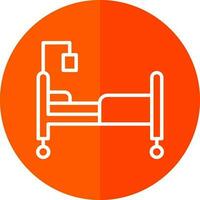 Hospital bed Vector Icon Design