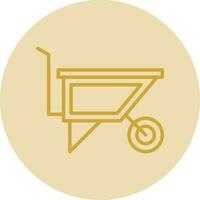 Wheelbarrow Vector Icon Design