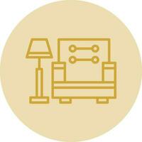 Armchair With Lamp Vector Icon Design