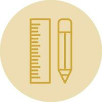 Ruler and pencil Vector Icon Design