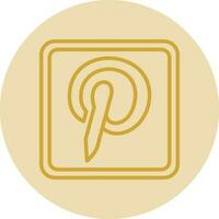 Pinterest Logo Vector Icon Design