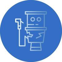 Damage Toilet Vector Icon Design