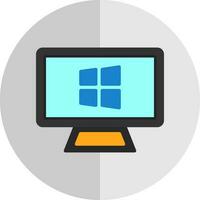 Desktop Monitor Vector Icon Design