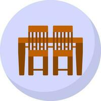 Dining Table Vector Icon Design