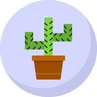 Cactus Pot Vector Icon Design