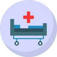 Hospital bed Vector Icon Design