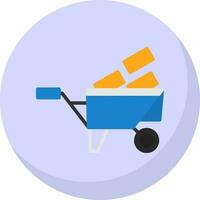 Wheelbarrow Vector Icon Design