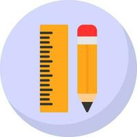 Ruler and pencil Vector Icon Design