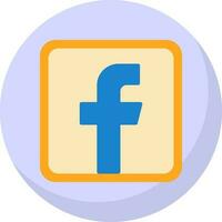 Facebook logo vector icono diseño