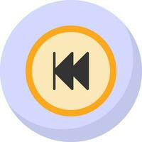 Rewind Button Vector Icon Design