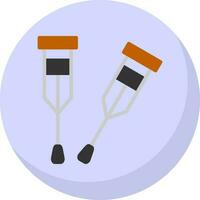 Crutches Vector Icon Design