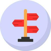 Signpost Vector Icon Design
