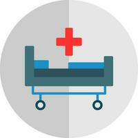 Hospital bed Vector Icon Design