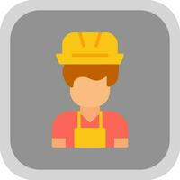 Construction Worker Vector Icon Design