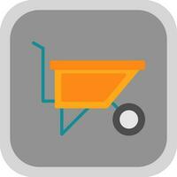 Wheelbarrow Vector Icon Design