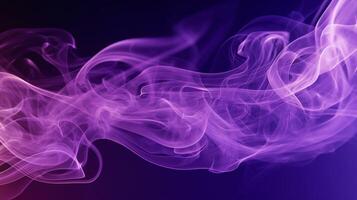 Beauty of a single line of violet smoke as it elegantly twists and turns in the air,  AI Generated photo