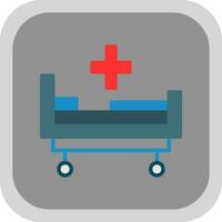 Hospital bed Vector Icon Design