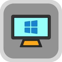 Desktop Monitor Vector Icon Design