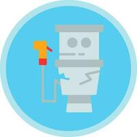 Damage Toilet Vector Icon Design