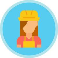 Female Worker Vector Icon Design