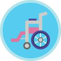 Wheel chair Vector Icon Design