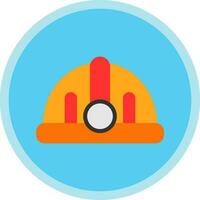 Torch helmet Vector Icon Design