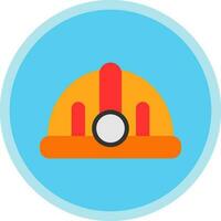 Torch helmet Vector Icon Design