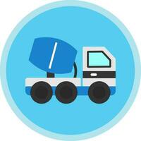 Cemment truck Vector Icon Design