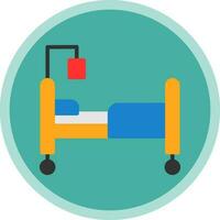 Hospital bed Vector Icon Design