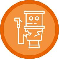 Damage Toilet Vector Icon Design