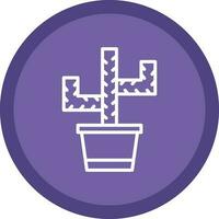 Cactus Pot Vector Icon Design