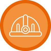 Torch helmet Vector Icon Design