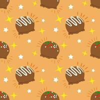 Seamless vector pattern with desserts.