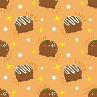 Seamless vector pattern with desserts.