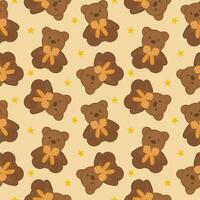 Patterns for children. seamless pattern with teddy bears vector