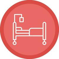 Hospital bed Vector Icon Design