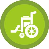 Wheel chair Vector Icon Design