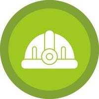 Torch helmet Vector Icon Design
