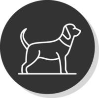 diseño de icono de vector de perro