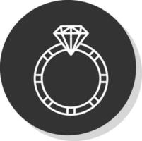 diseño de icono de vector de anillo de diamante