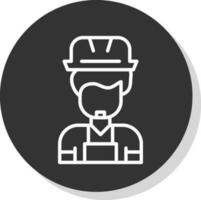 Construction Worker Vector Icon Design