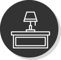 Desk Lamp Vector Icon Design