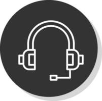 diseño de icono de vector de auriculares