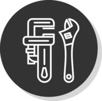 Pipe wrench Vector Icon Design