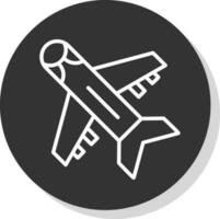 diseño de icono de vector de avión