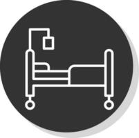 diseño de icono de vector de cama de hospital