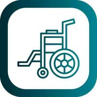 Wheel chair Vector Icon Design