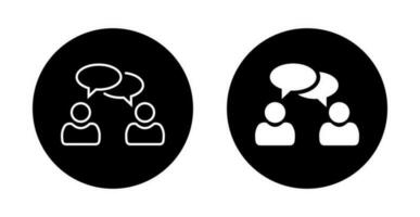 Talk people icon vector. Conversation, discussion concept vector